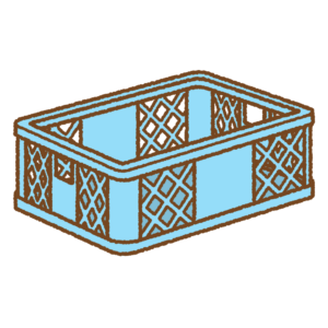 農業用コンテナのフリーイラスト Clip art of harvest crate