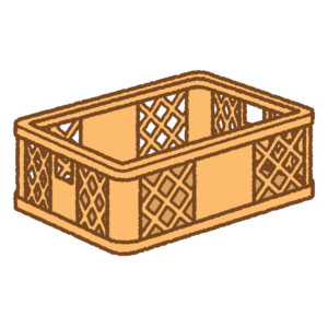農業用コンテナのフリーイラスト Clip art of harvest crate