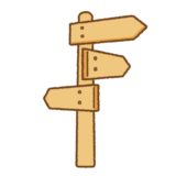 道標のフリーイラスト Clip art of signpost