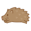 イノシシのフリーイラスト Clip art of wild boar