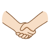 握手のフリーイラスト Clip art of handshake