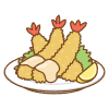 エビフライのフリーイラスト Clip art of ebifurai