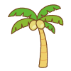 ヤシの木のフリーイラスト Clip art of palm-tree