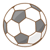 サッカーボールのフリーイラスト Clip art of soccer-ball