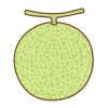 メロンのフリーイラスト Clip art of melon