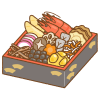 おせちのフリーイラスト Clip art of osechi