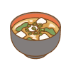 味噌汁のフリーイラスト Clip art of miso-soup