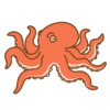 タコのフリーイラスト Clip art of octopus