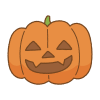 ジャックオーランタンのフリーイラスト Clip art of jack-o-lantern