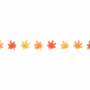紅葉のライン素材のフリーイラスト Clip art of momiji line