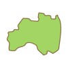 福島県の地図のフリーイラスト Clip art of fukushima-prefecture map
