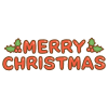 「MERRY CHRISTMAS」の文字のフリーイラスト Clip art of MERRY-CHRISTMAS text