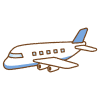 飛行機のフリーイラスト Clip art of airplane