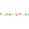 七夕のライン素材のフリーイラスト Clip art of tanabata line