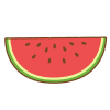 切ったスイカのフリーイラスト Clip art of cut watermelon