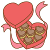 バレンタインチョコレートのフリーイラスト Clip art of valentine-chocolate