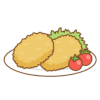 コロッケのフリーイラスト Clip art of croquette