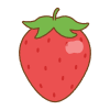 イチゴのフリーイラスト Clip art of strawberry