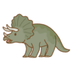 トリケラトプスのフリーイラスト Clip art of triceratops