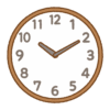 時計のフリーイラスト Clip art of analog-clock