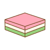 菱餅のフリーイラスト Clip art of hishimochi